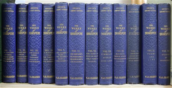 Shakspeare, William (Shakespeare) - The Works, 12 vols, 12mo, Knights Cabinet edition, Chambers, Edinburgh 1856